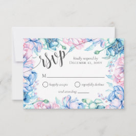 Watercolor Floral Rustic Weditation RSVP