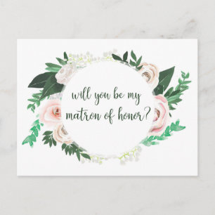 Watercolor Floral, Você Será Meu Cartão De Honra D