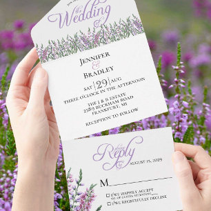 Watercolor Florals Heather Casamento Tudo Em Um In