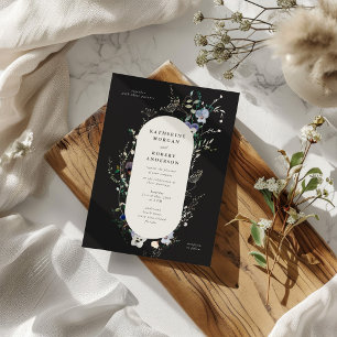 Watercolor Flores Selvagens Convite Para Casamento