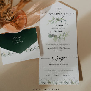 Watercolor Greenery Eucalyptus Wedding