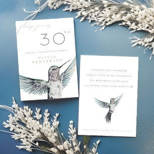 Watercolor Hummingbird ANY Birthday Invance