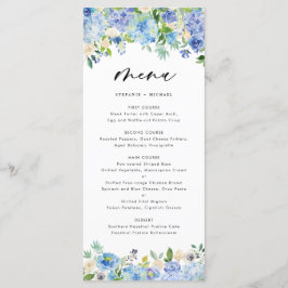Watercolor Hydrangeas Floral Wreath Menu II