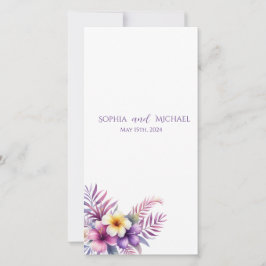 Watercolor Island Romance - Programa de Casamento-