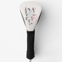 Watercolor Japonês Sakura Blossom Love Crane