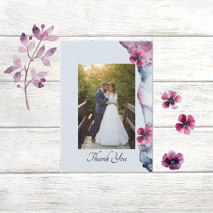 Watercolor Julia Floral Cartões de agradecimentos