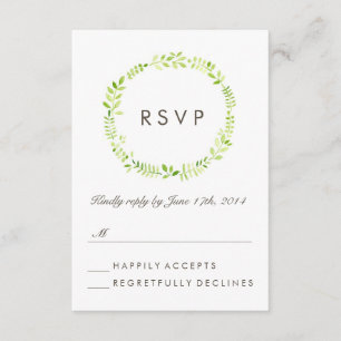 Watercolor Laurel RSVP