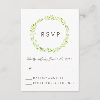 Watercolor Laurel RSVP