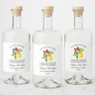 Watercolor Lemon Homemade Limoncello Ano Novo