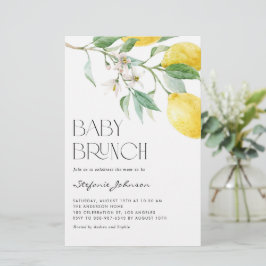 Watercolor Lemon Summer Baby Brunt Convite