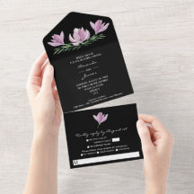 Watercolor Magnolia Floral Wedding