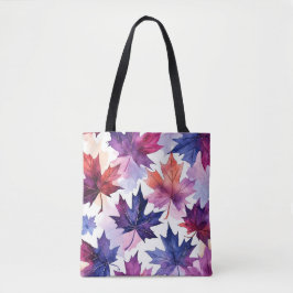 Watercolor Maple Tote Artístico Folha Bag