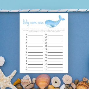 Watercolor Marine - Baby name race game