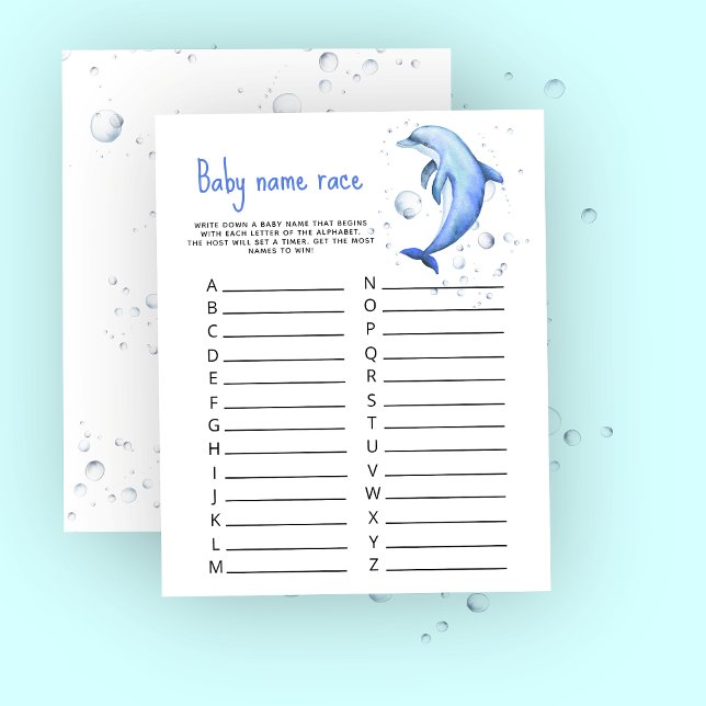 Watercolor Marine - Baby name race game (Criador carregado)