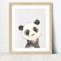 Watercolor Panda Nursery Art Impressão