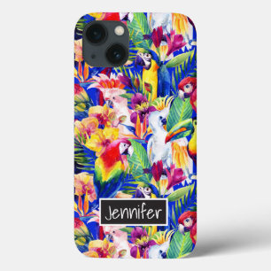 Watercolor Parrots Add Your Name