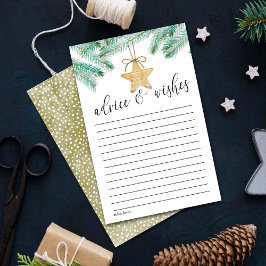 Watercolor Pine Boughs Winter Advice & Wish