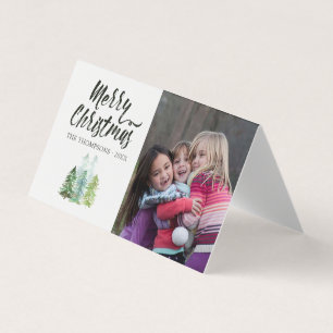 Watercolor Pine Trees Foto de Natal