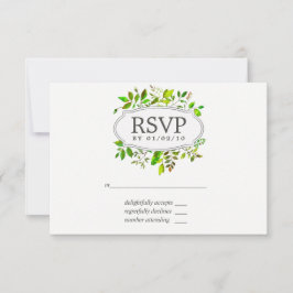 Watercolor Primavera Foliage Wedding RSVP