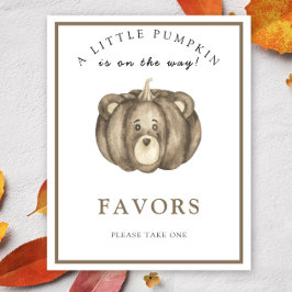 Watercolor Pumpkin como urso - Favorece o Poster