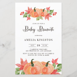 Watercolor Pumpkins Fall Baby Brunch