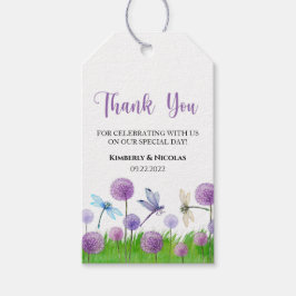 Watercolor Purple Floral Agradecemos As Etiquetas