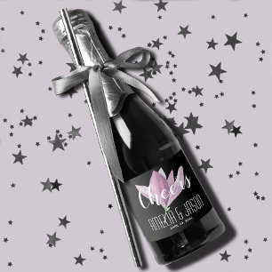 Watercolor Purple Magnolias Weding Mini