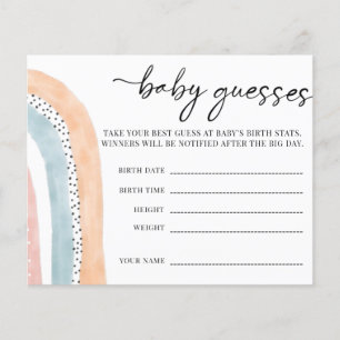 Watercolor Rainbow Chá de fraldas Baby Gues