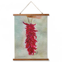 Watercolor Red Chile Ristra Novo México