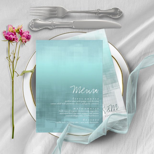 Watercolor Reflections Menu Teal ID774 (Criador carregado)