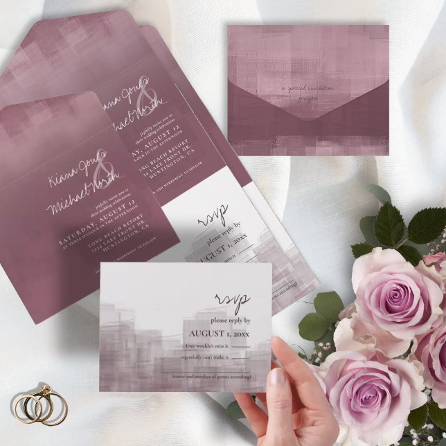 Watercolor Refletions Wedding Mauve ID774 (Criador carregado)