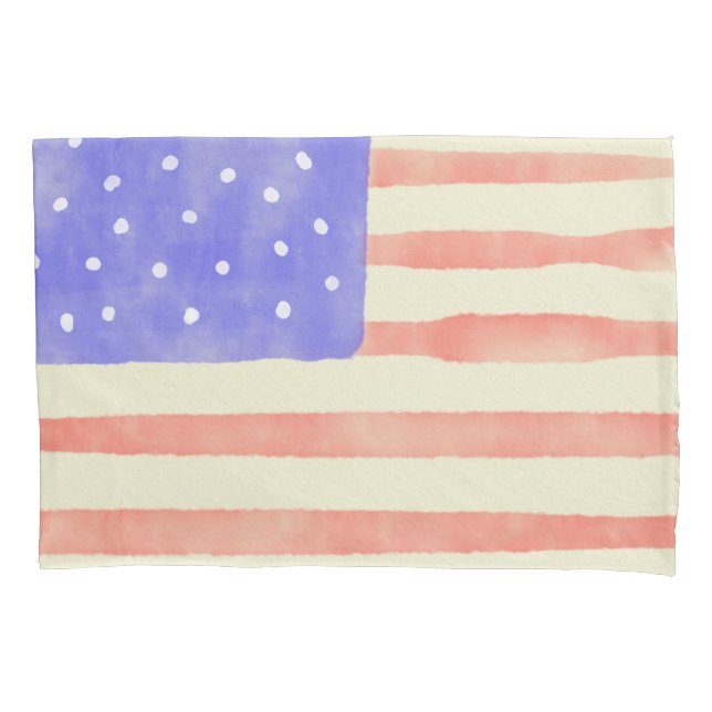 Watercolor rustic bandeira americana (Frente)