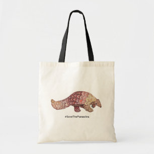 Watercolor Save the Pangolins Bolsa