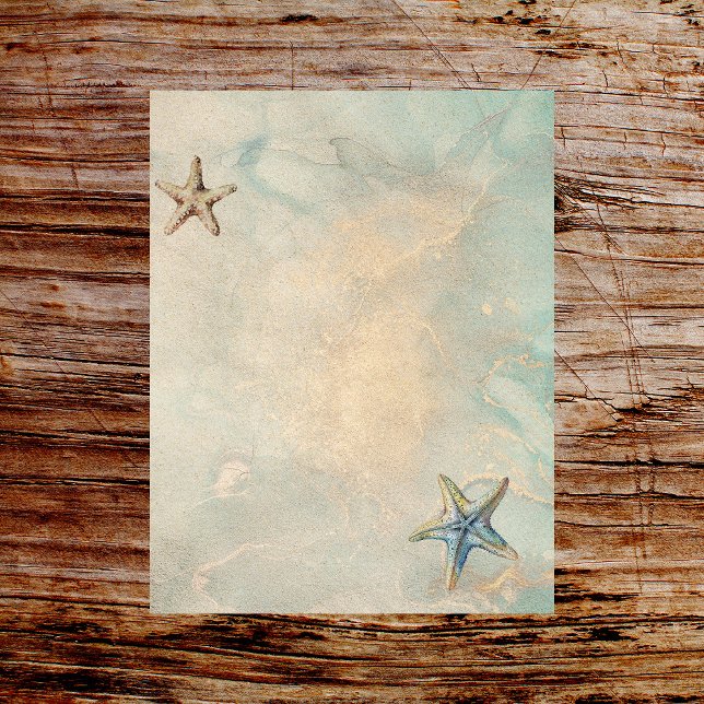 Watercolor Sea Breeze Beach Scrapbook Paper (Criador carregado)