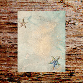 Watercolor Sea Breeze Beach Scrapbook Paper