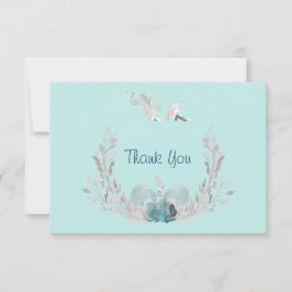 Watercolor Sereid & Wreath Obrigado Cartões