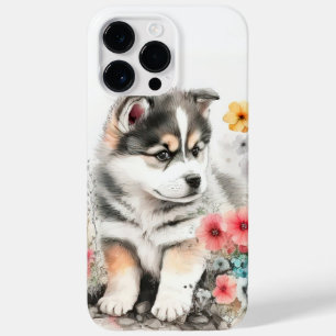 WATERCOLOR SIBERIAN HUSKY CACHORRO