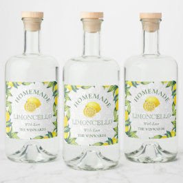 Watercolor Siciliana Lemons Homemade Limoncello