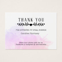 Watercolor Splash Small Business Obrigado A Inseri