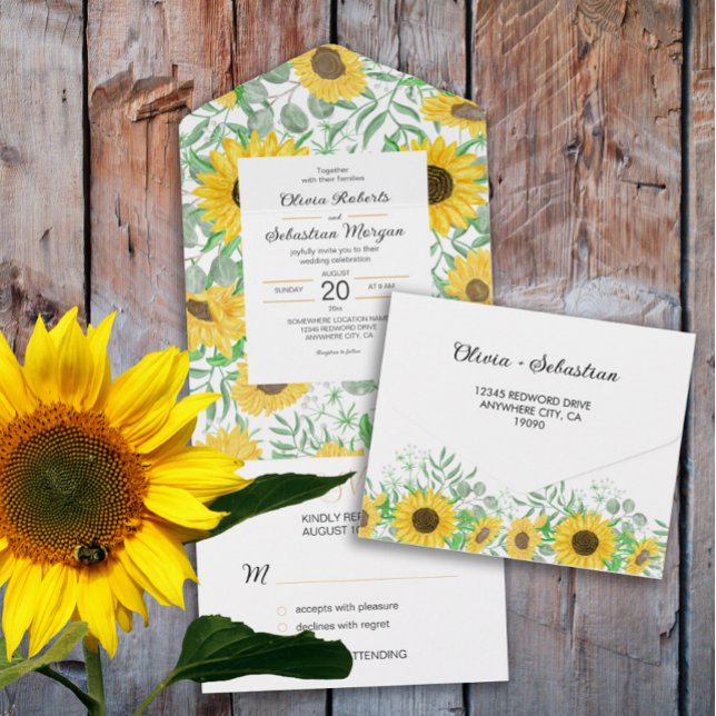 Watercolor Sunflower Wedding (Criador carregado)
