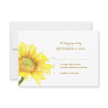 Watercolor Sunflower Wedée RSVP