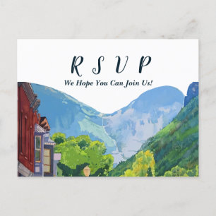 Watercolor Telluride Colorado Menu Choice RSVP