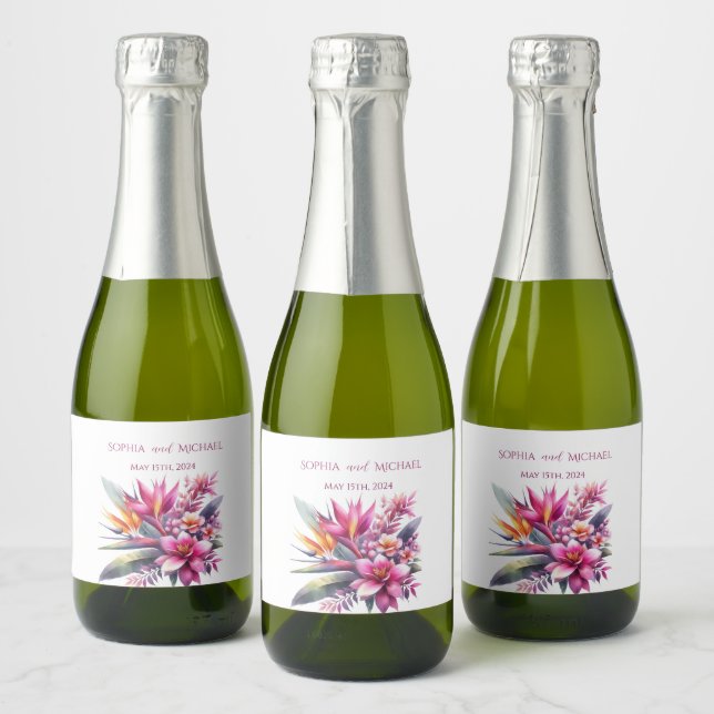 Watercolor Tropical Bliss-Wedding (Garrafas)