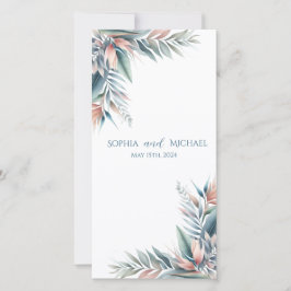 Watercolor Tropical Dream- Weding Program-