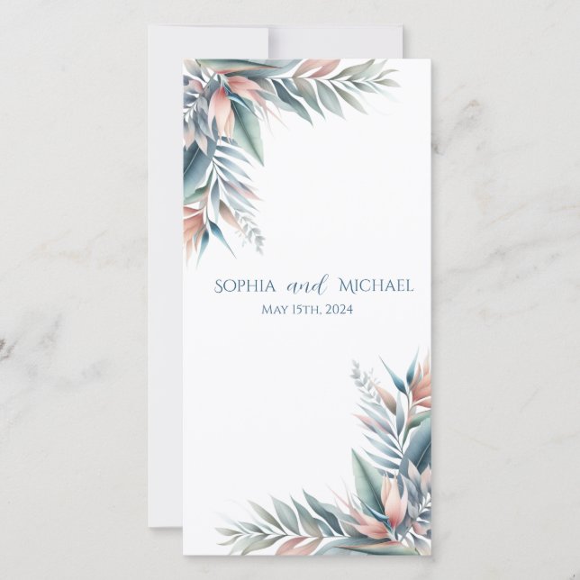 Watercolor Tropical Dream- Weding Program- (Frente)