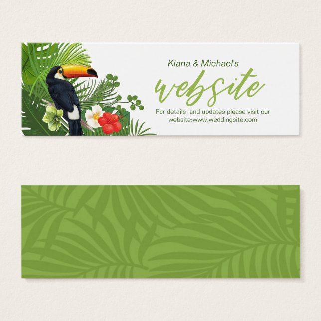 Watercolor Tropical Website Insert Green ID577 (Frente & Verso)