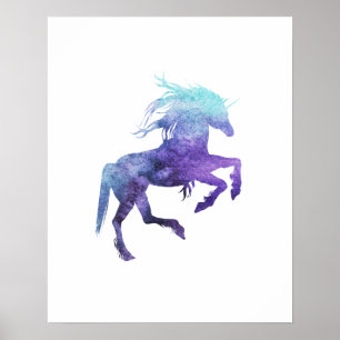 Watercolor Unicorn Poster