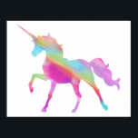 Watercolor Unicorn Poster - pick your background!<br><div class="desc">Pick whatever color background you want for this watercolor unicorn poster!</div>
