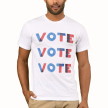 Watercolor VOTE VOTAÇÃO VOTAÇÃO Camisa masculina