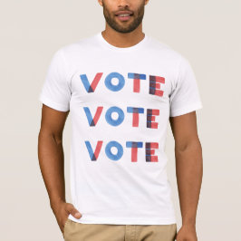 Watercolor VOTE VOTAÇÃO VOTAÇÃO Camisa masculina